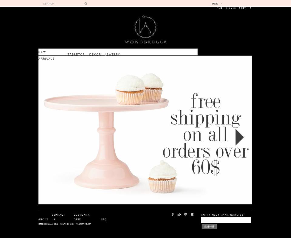 wonderelle.com shopify website screenshot