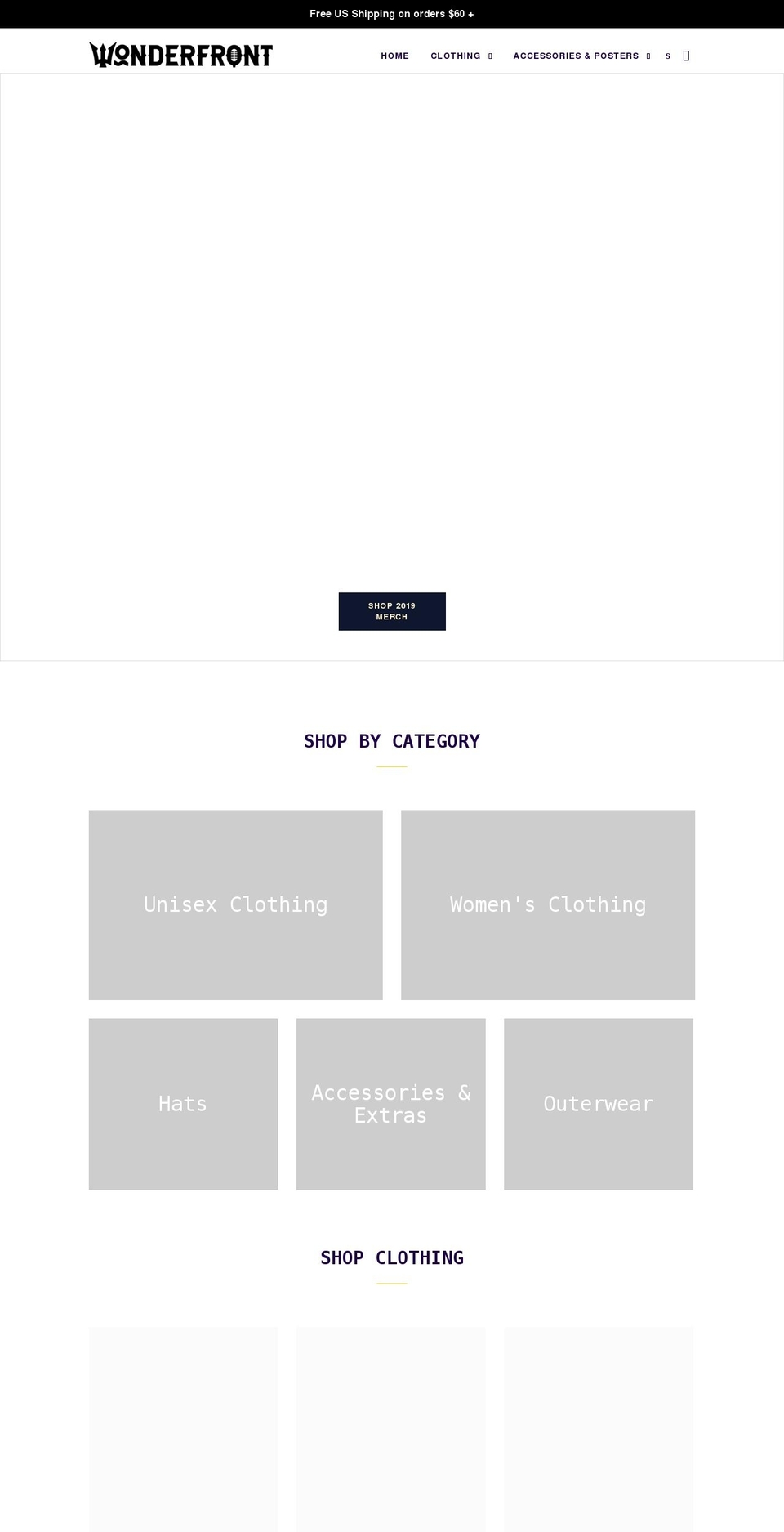 wonderfrontshop.com shopify website screenshot