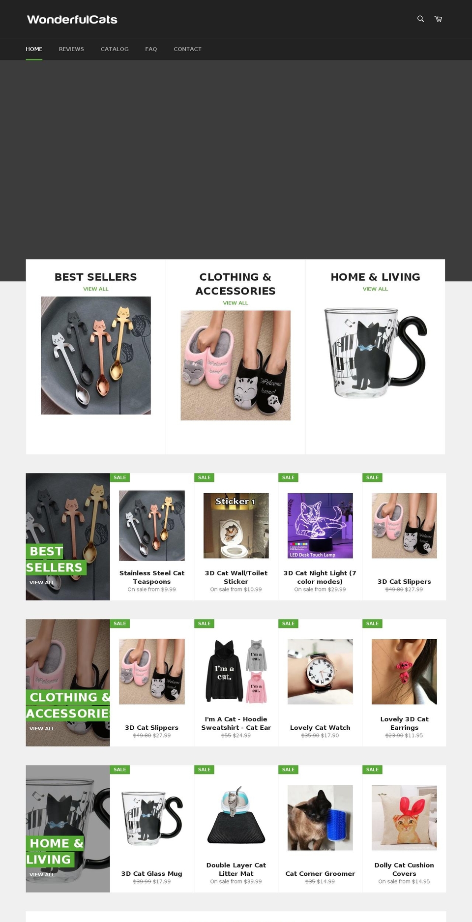 wonderfulcats.us shopify website screenshot