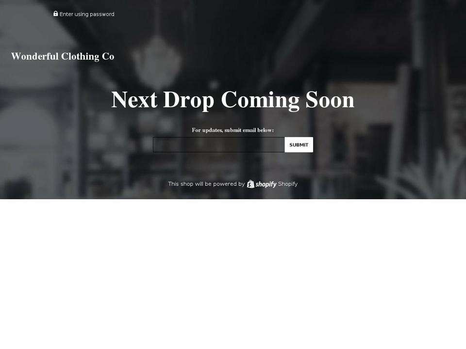 wonderfulclothing.net shopify website screenshot