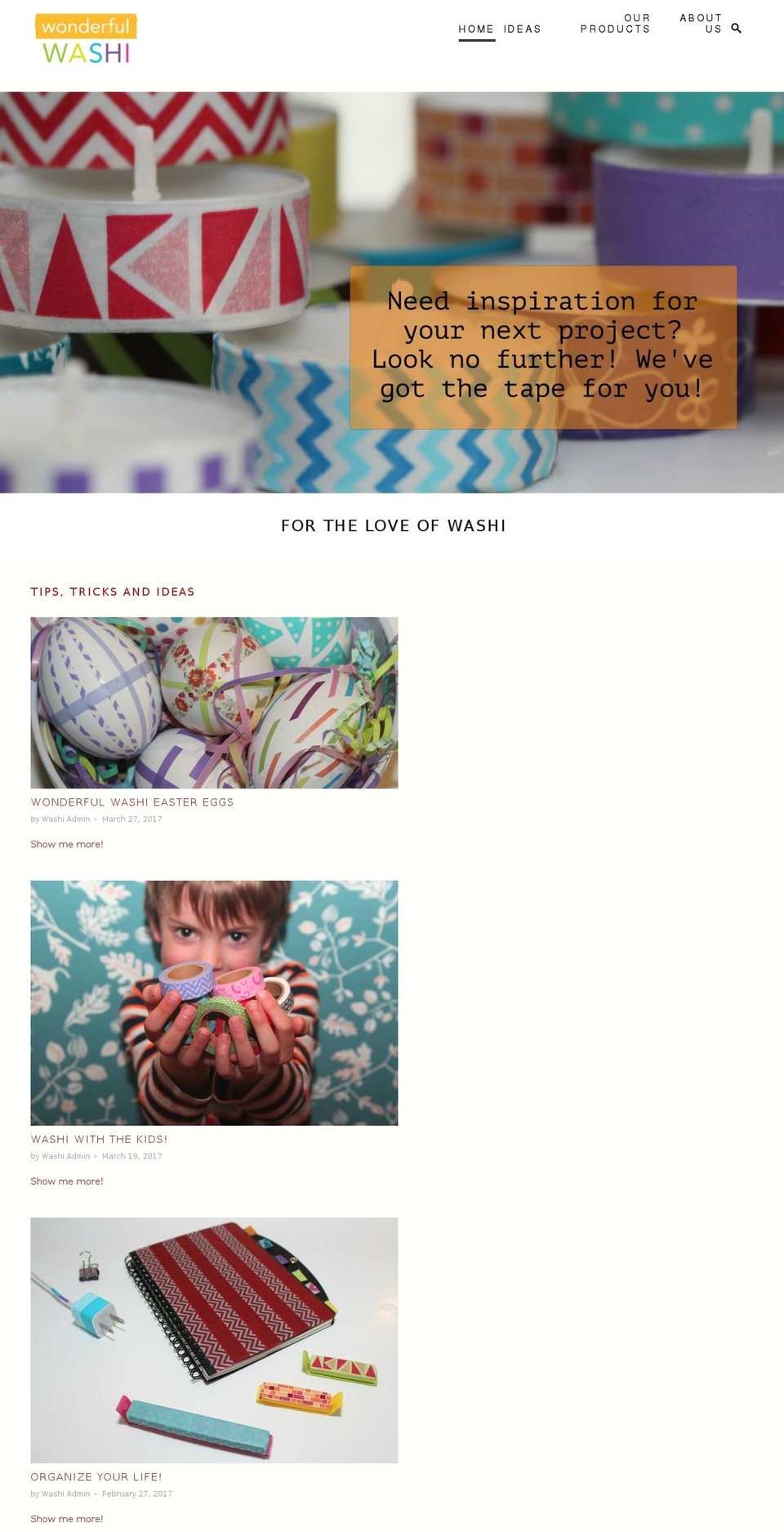 wonderfulwashi.com shopify website screenshot