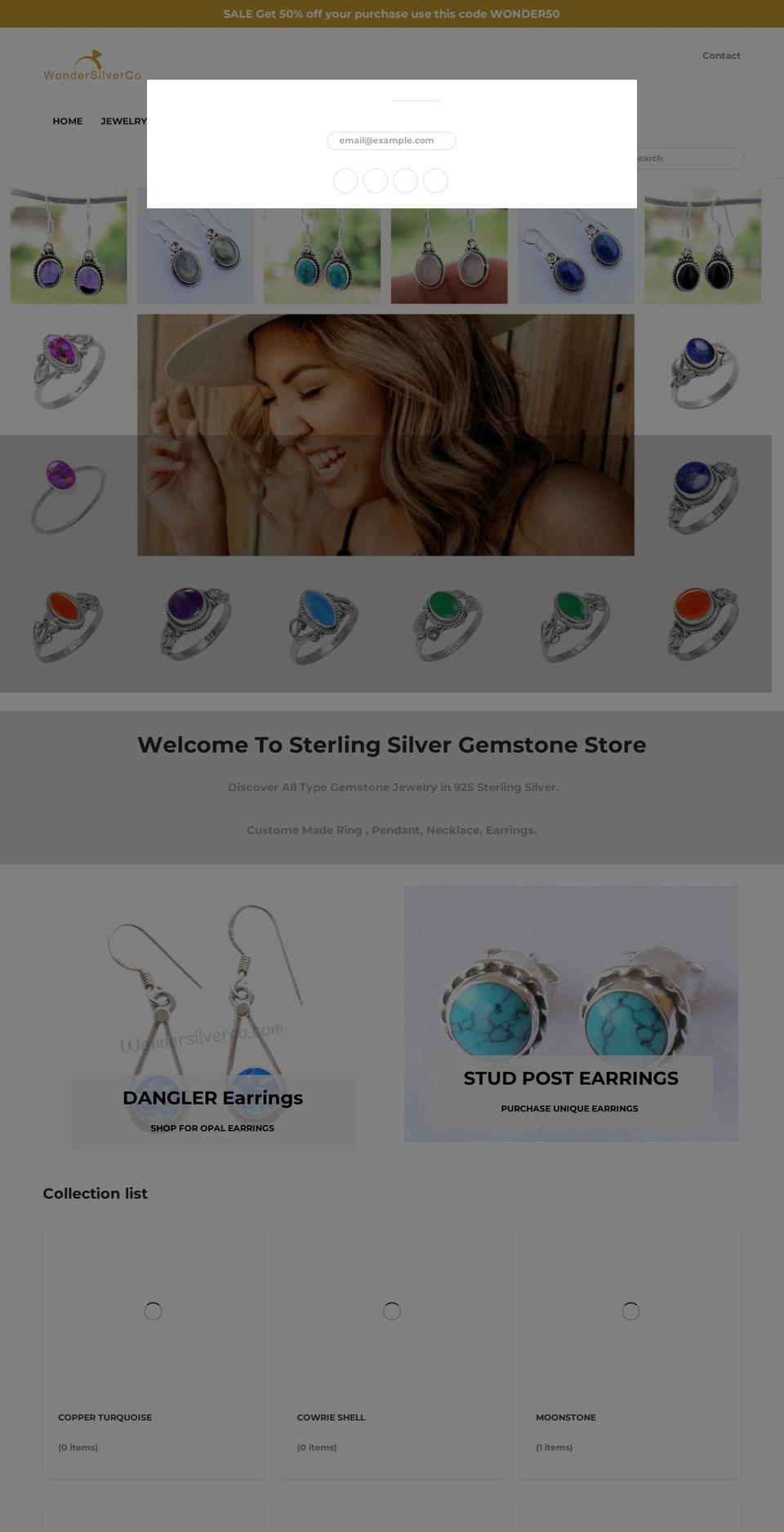 wondersilverco.com shopify website screenshot