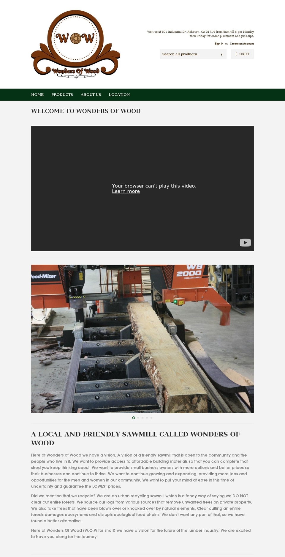 wondersofwood.com shopify website screenshot