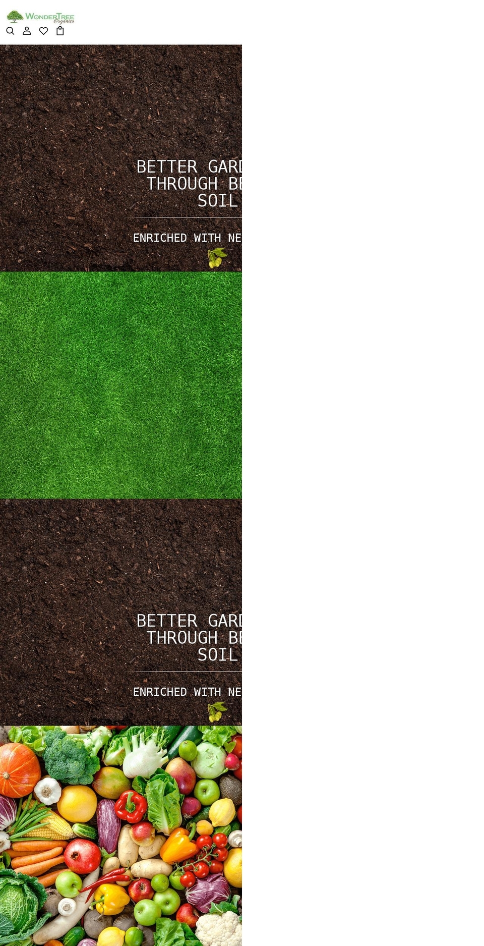 wondertreeorganics.com shopify website screenshot