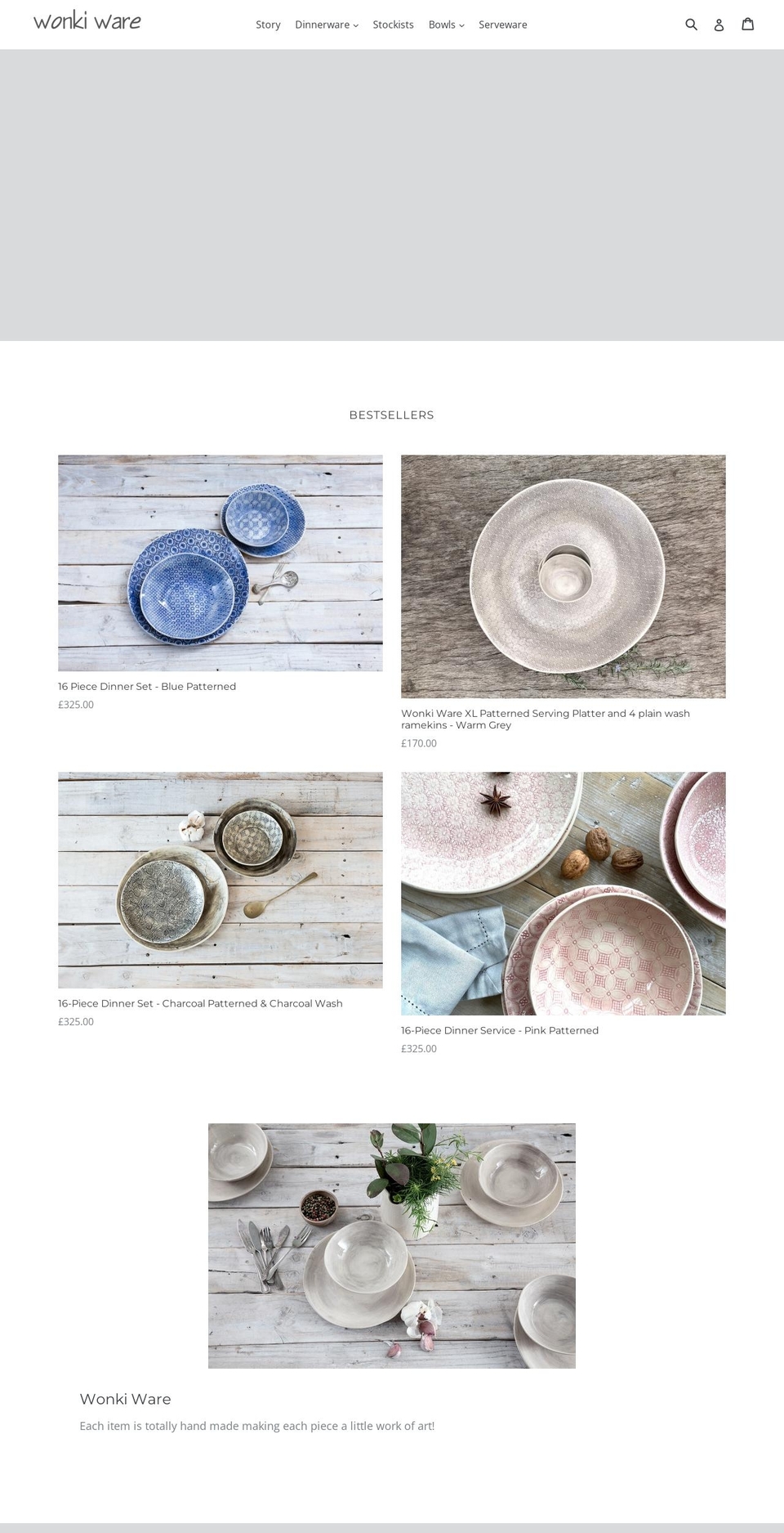 wonkiware.uk shopify website screenshot