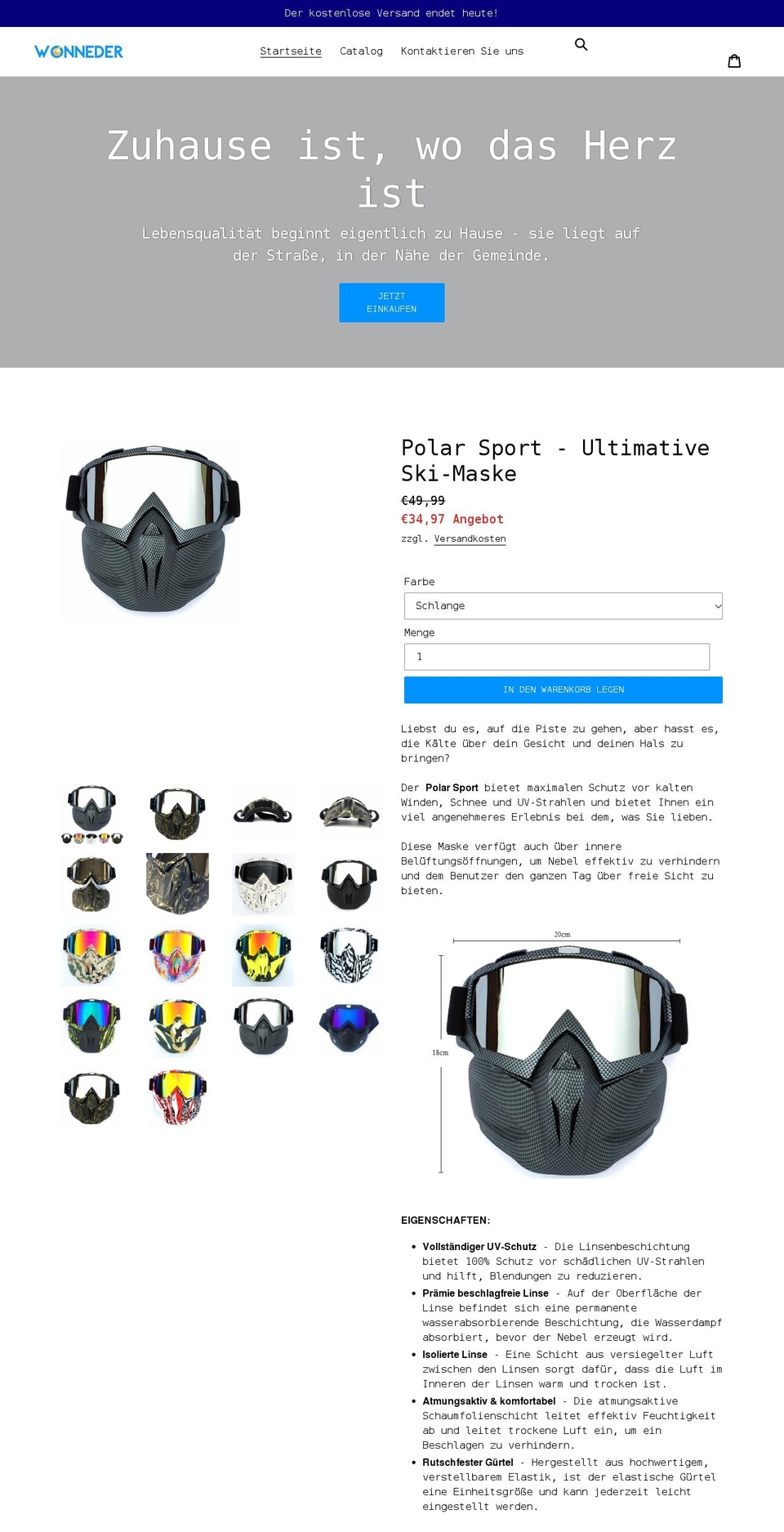 wonneder.com shopify website screenshot