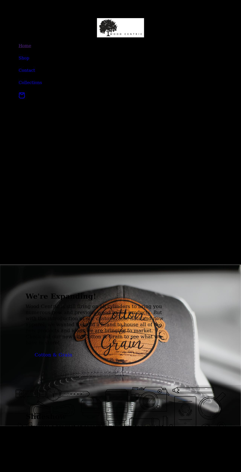 wood-centric.com shopify website screenshot