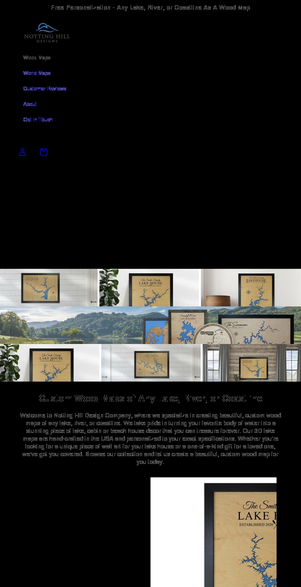 wood-maps.com shopify website screenshot