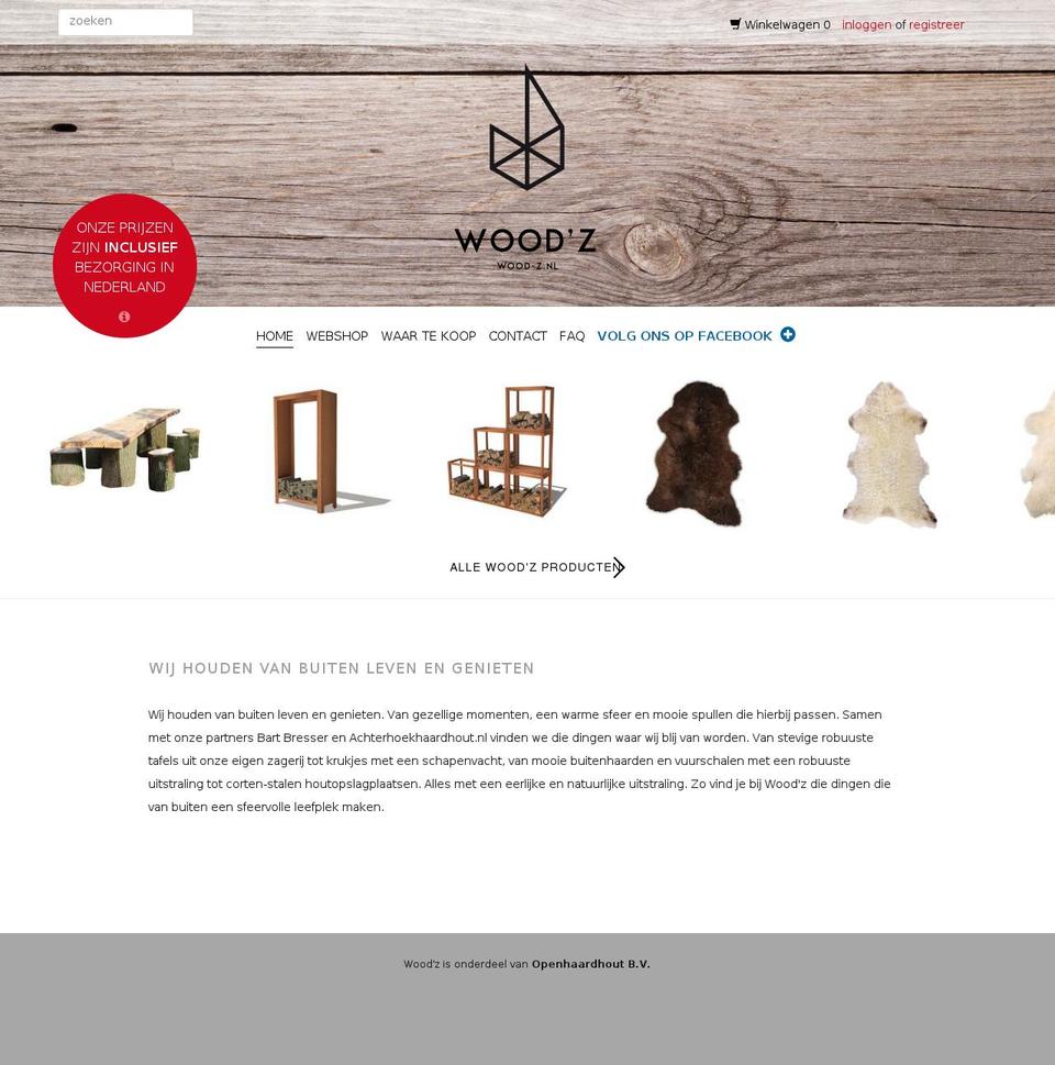 wood-z.com shopify website screenshot