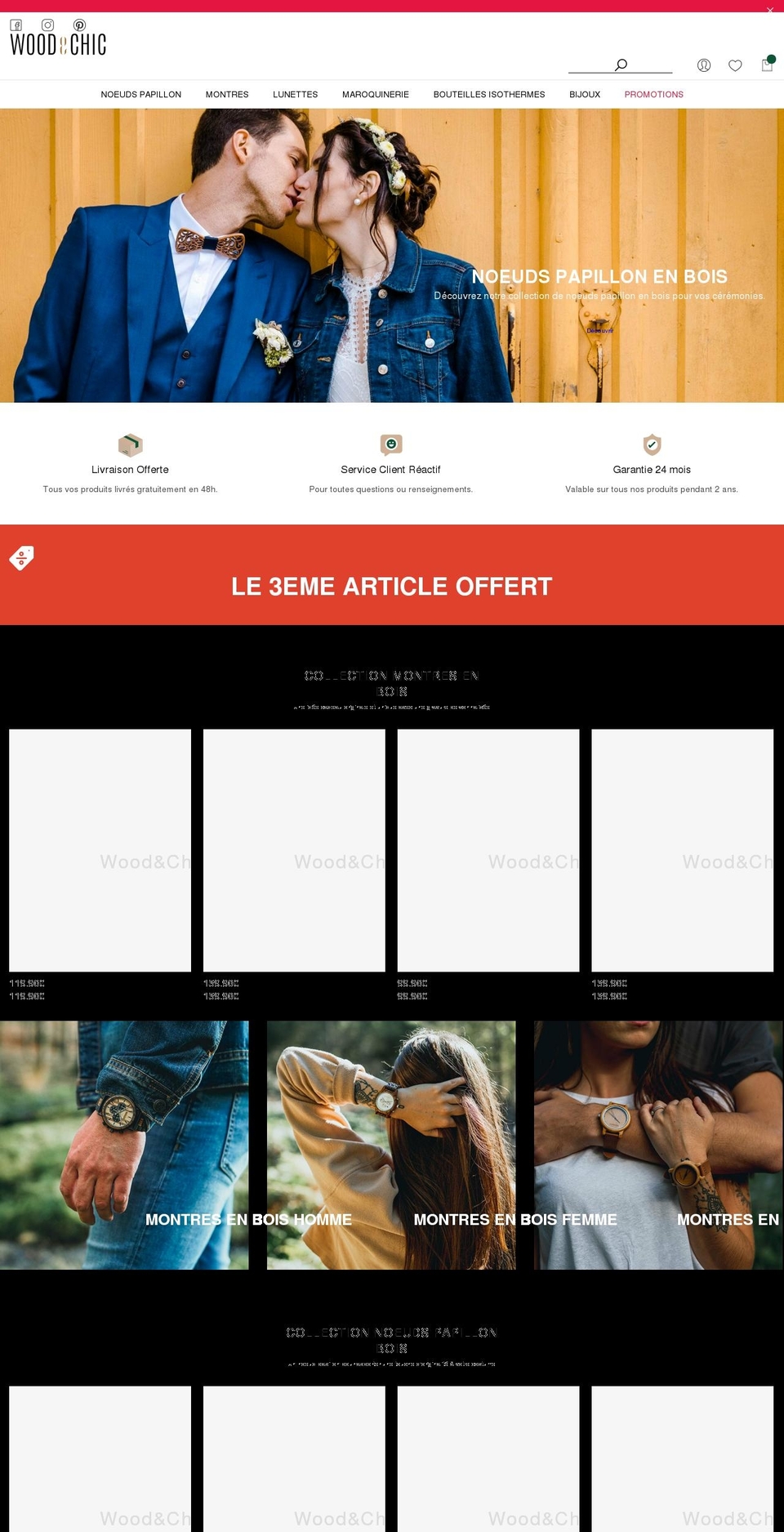 woodandchic.com shopify website screenshot