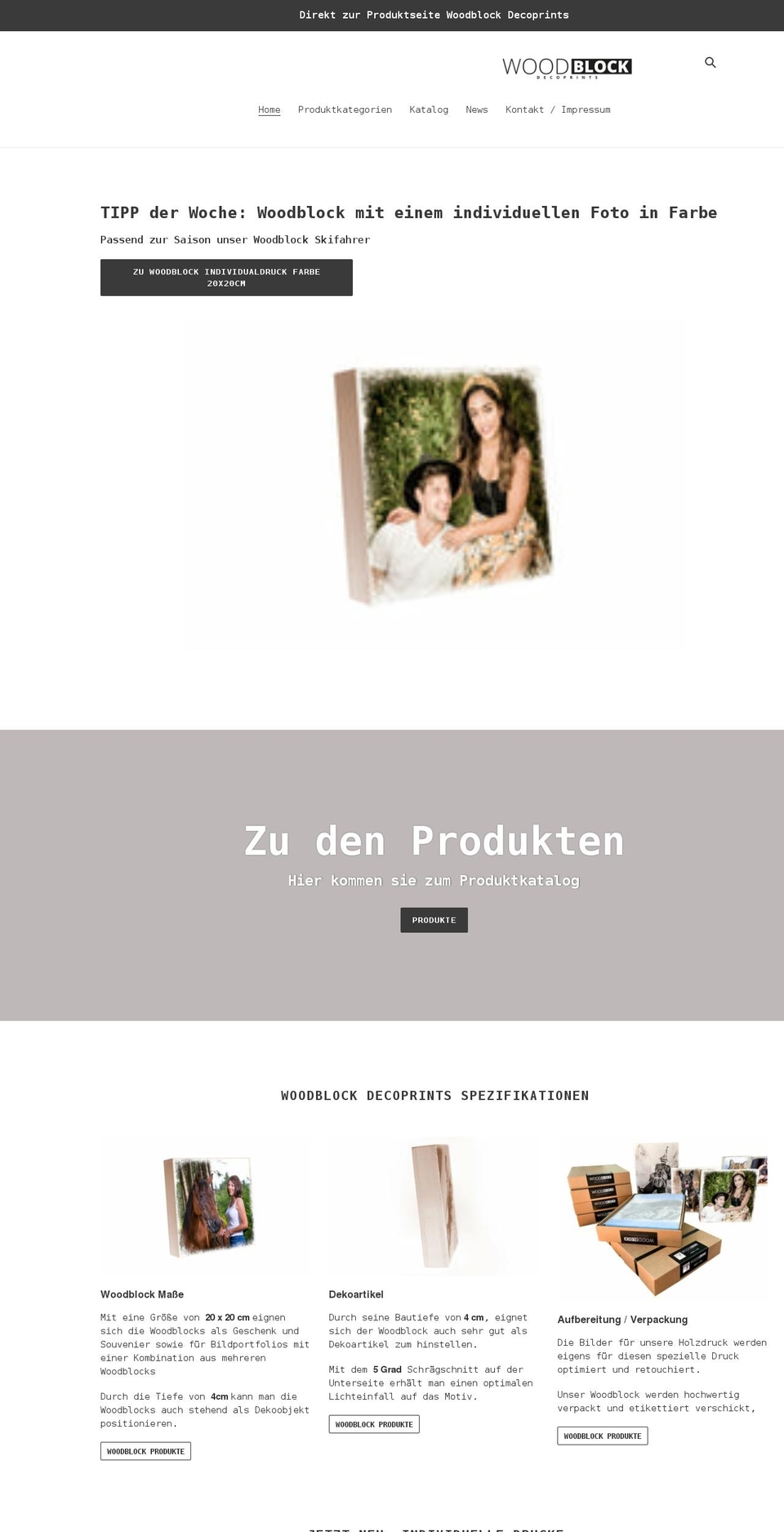 woodblock.at shopify website screenshot