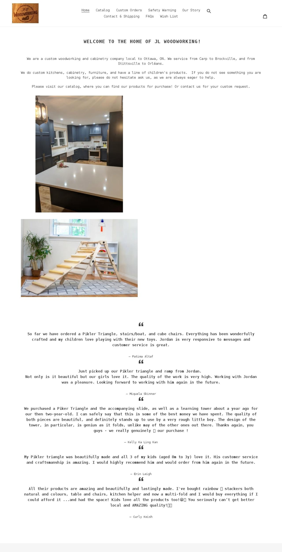 woodbyjl.com shopify website screenshot