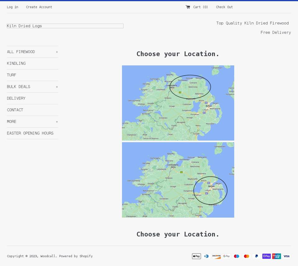 woodcall.co.uk shopify website screenshot