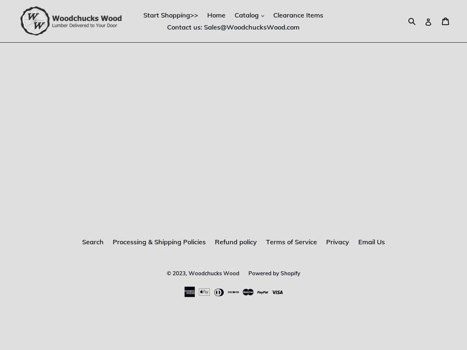 woodchuckswood.com shopify website screenshot