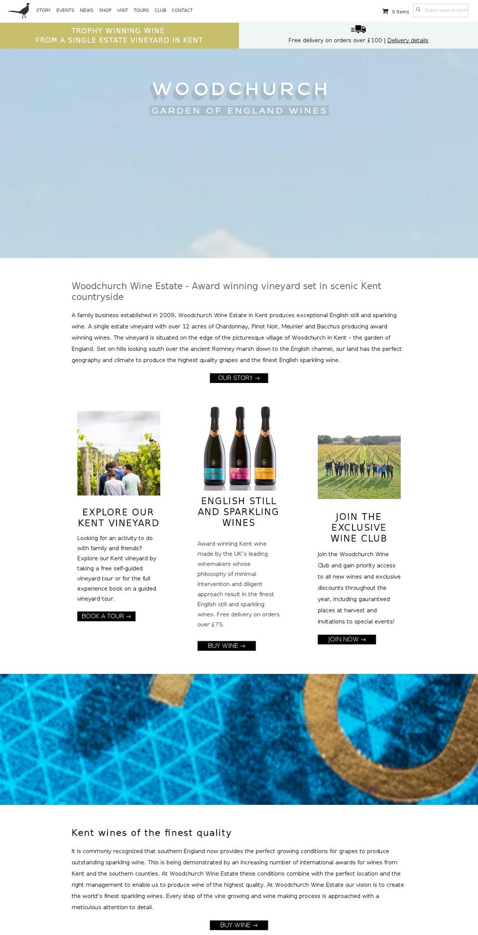 woodchurchwine.co.uk shopify website screenshot