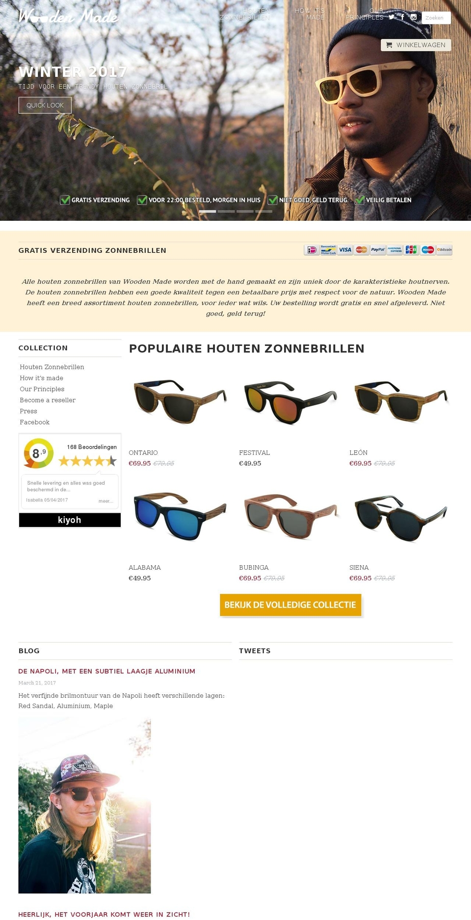 Mode Shopify theme site example wooden-made.de