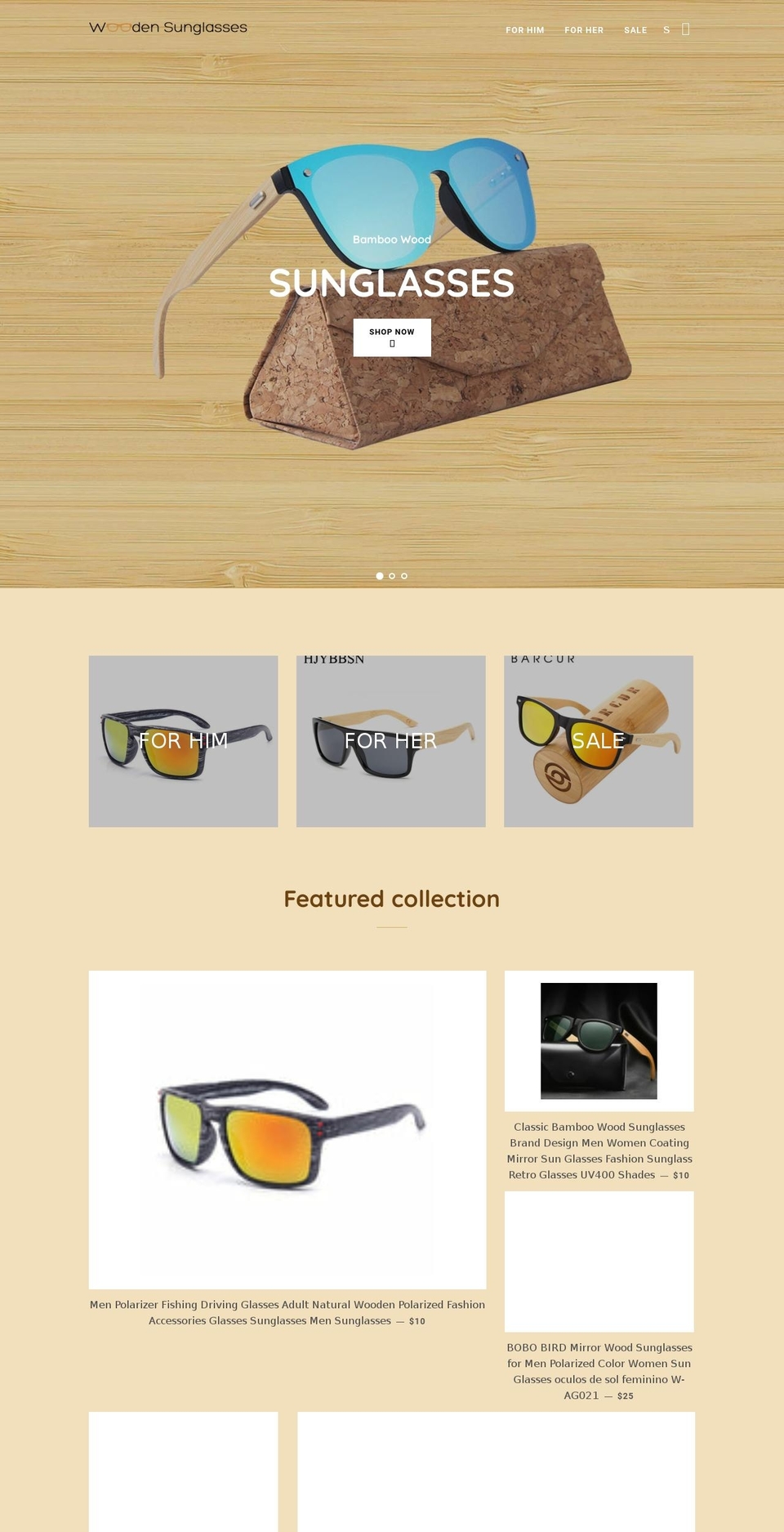 woodeneyepieces.com shopify website screenshot