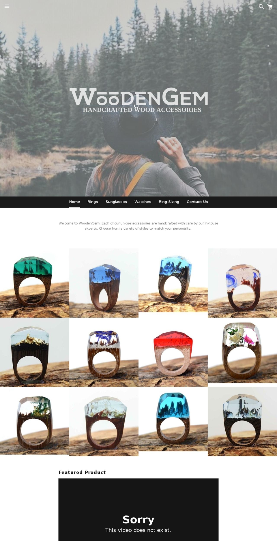 woodengem.com shopify website screenshot