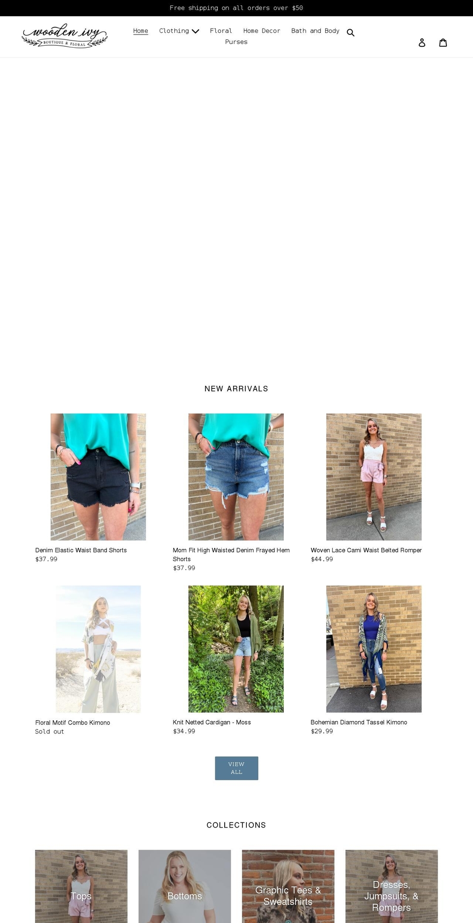 woodenivyboutiqueandfloral.com shopify website screenshot
