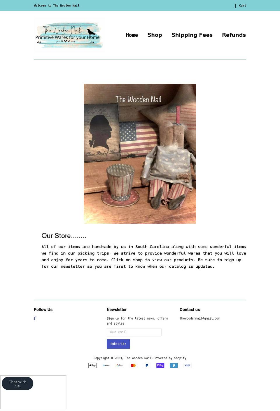 woodennail.com shopify website screenshot