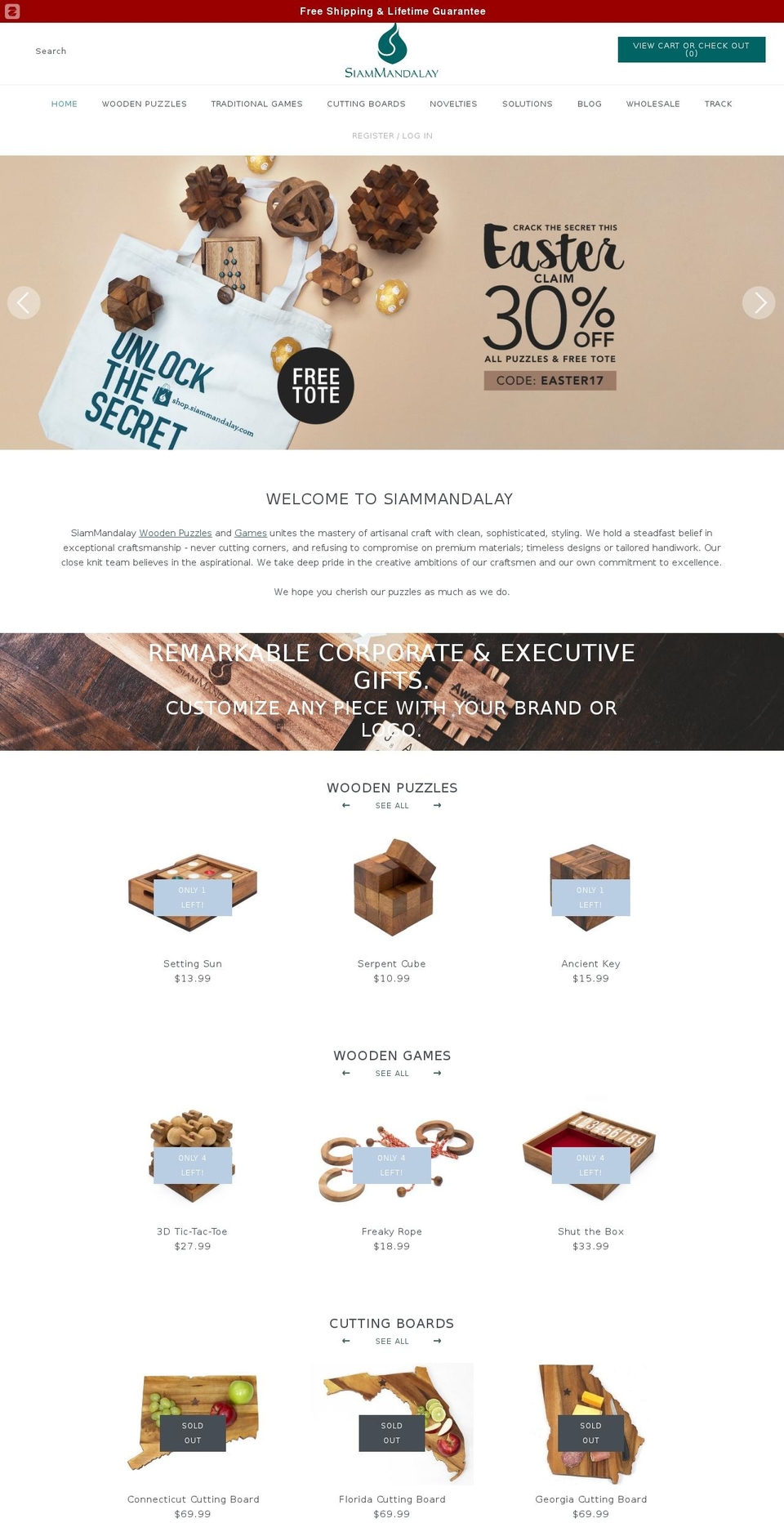 woodenpuzzlegames.com shopify website screenshot