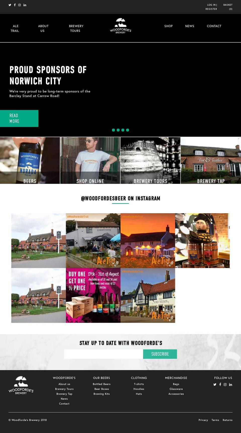 woodfordes.co.uk shopify website screenshot