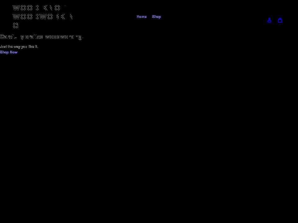 woodknotwoodworking.com shopify website screenshot