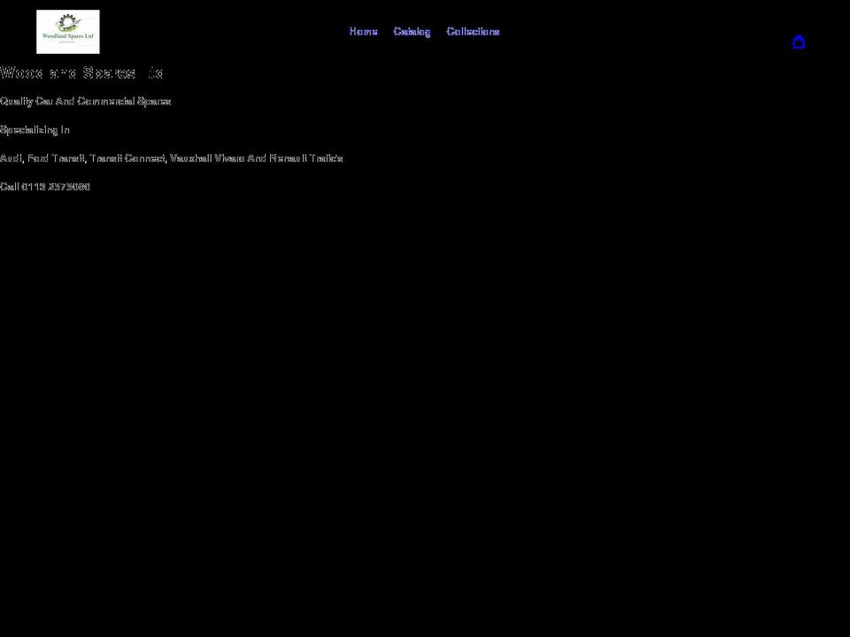 woodlandspares.co.uk shopify website screenshot