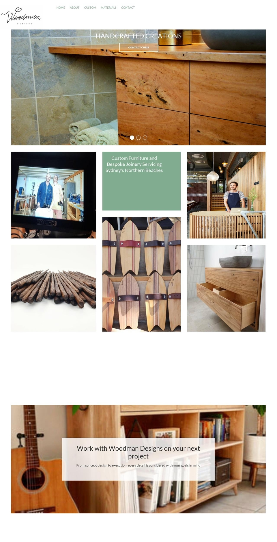 woodmandesigns.com.au shopify website screenshot
