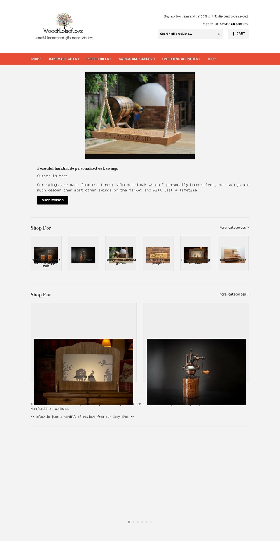 woodnlotsoflove.com shopify website screenshot