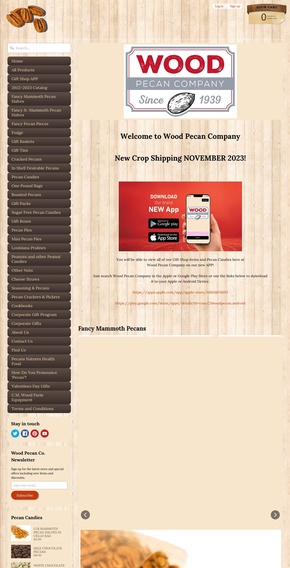 woodpecan.com shopify website screenshot