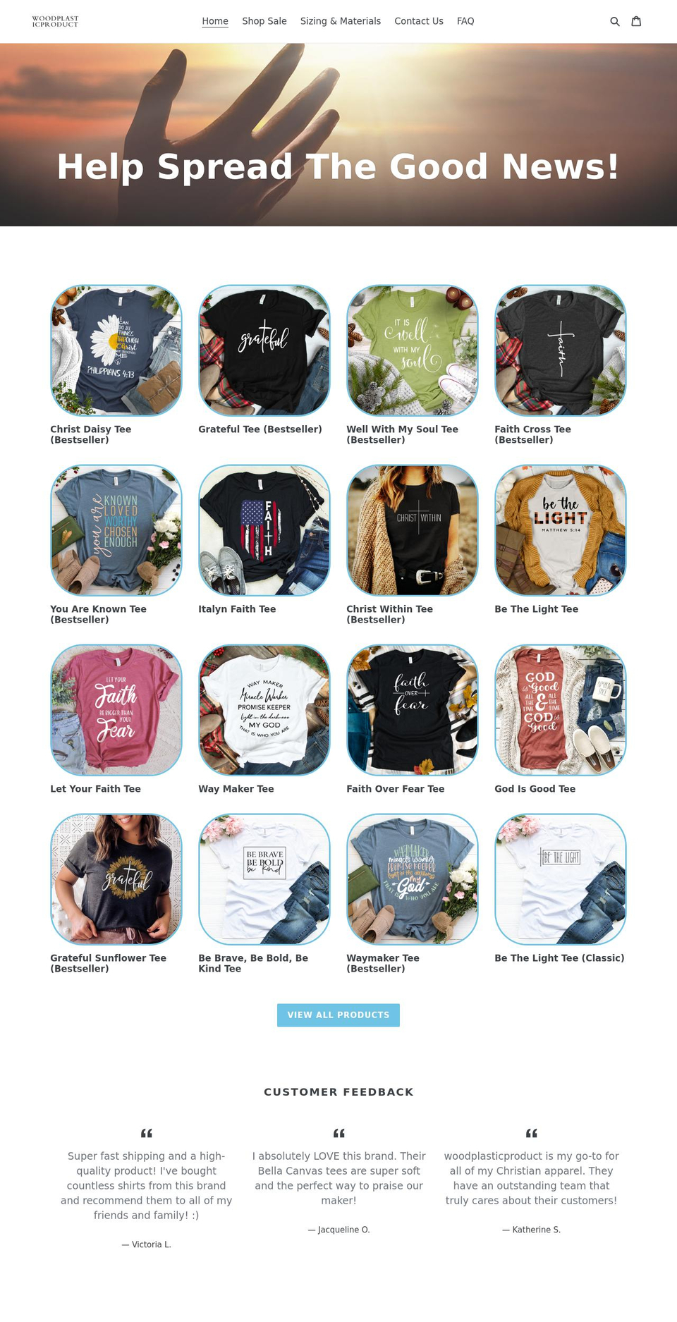 woodplasticproduct.com shopify website screenshot