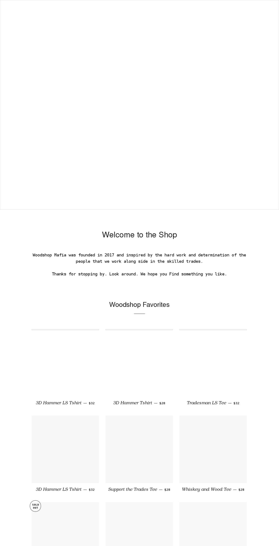 woodshopmafia.com shopify website screenshot