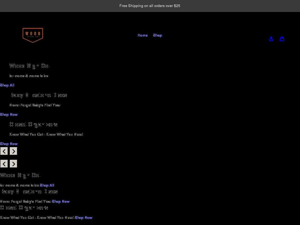 woodsignco.com shopify website screenshot