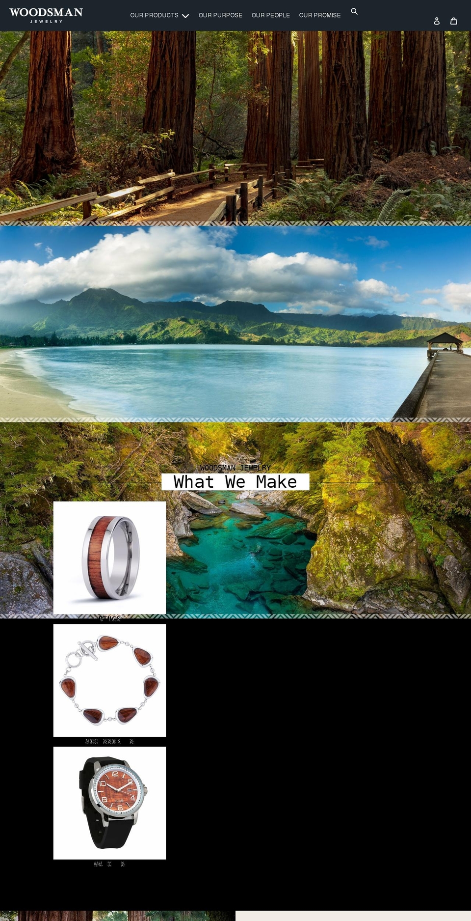 woodsmanjewellery.co.uk shopify website screenshot