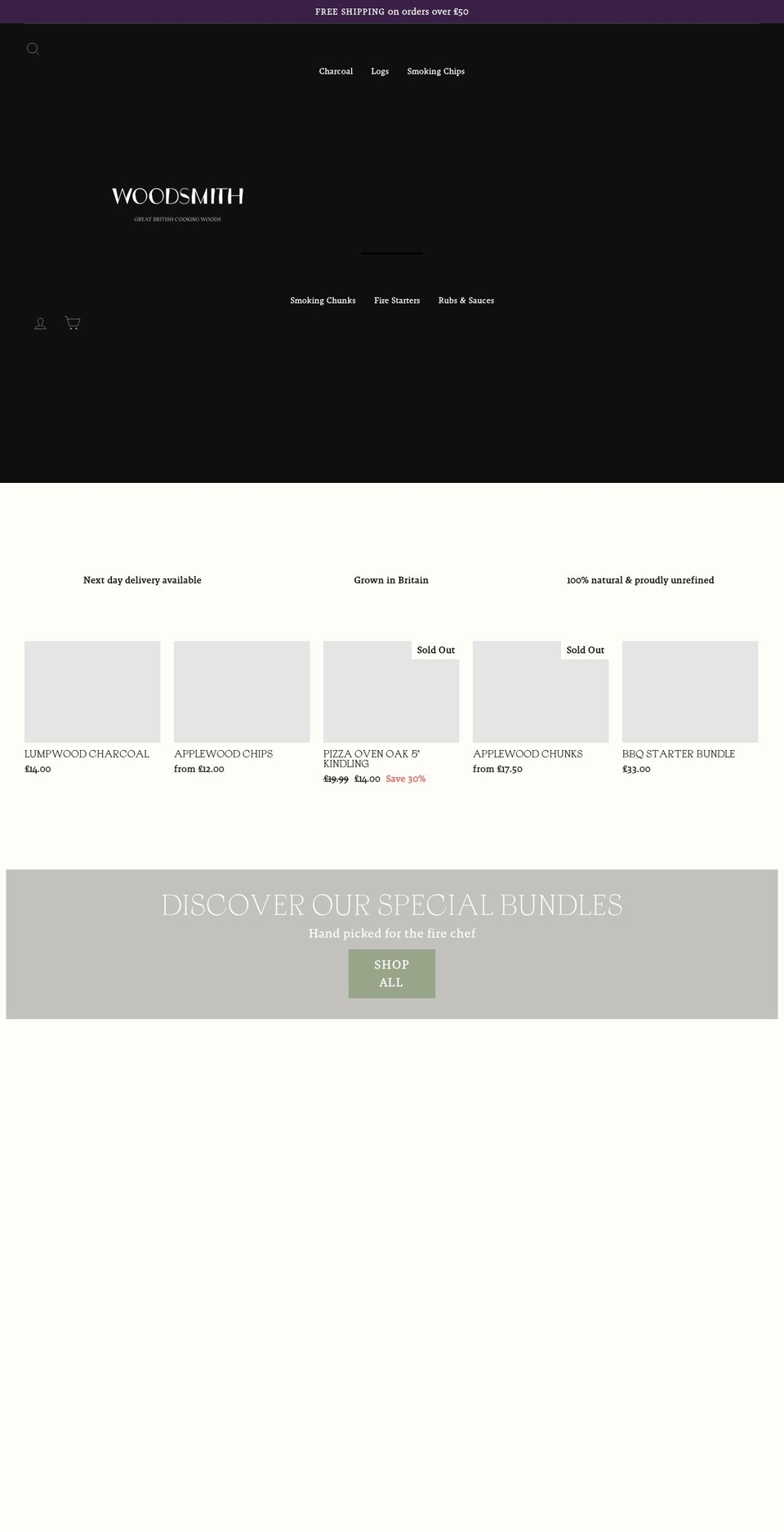 woodsmithwood.co.uk shopify website screenshot