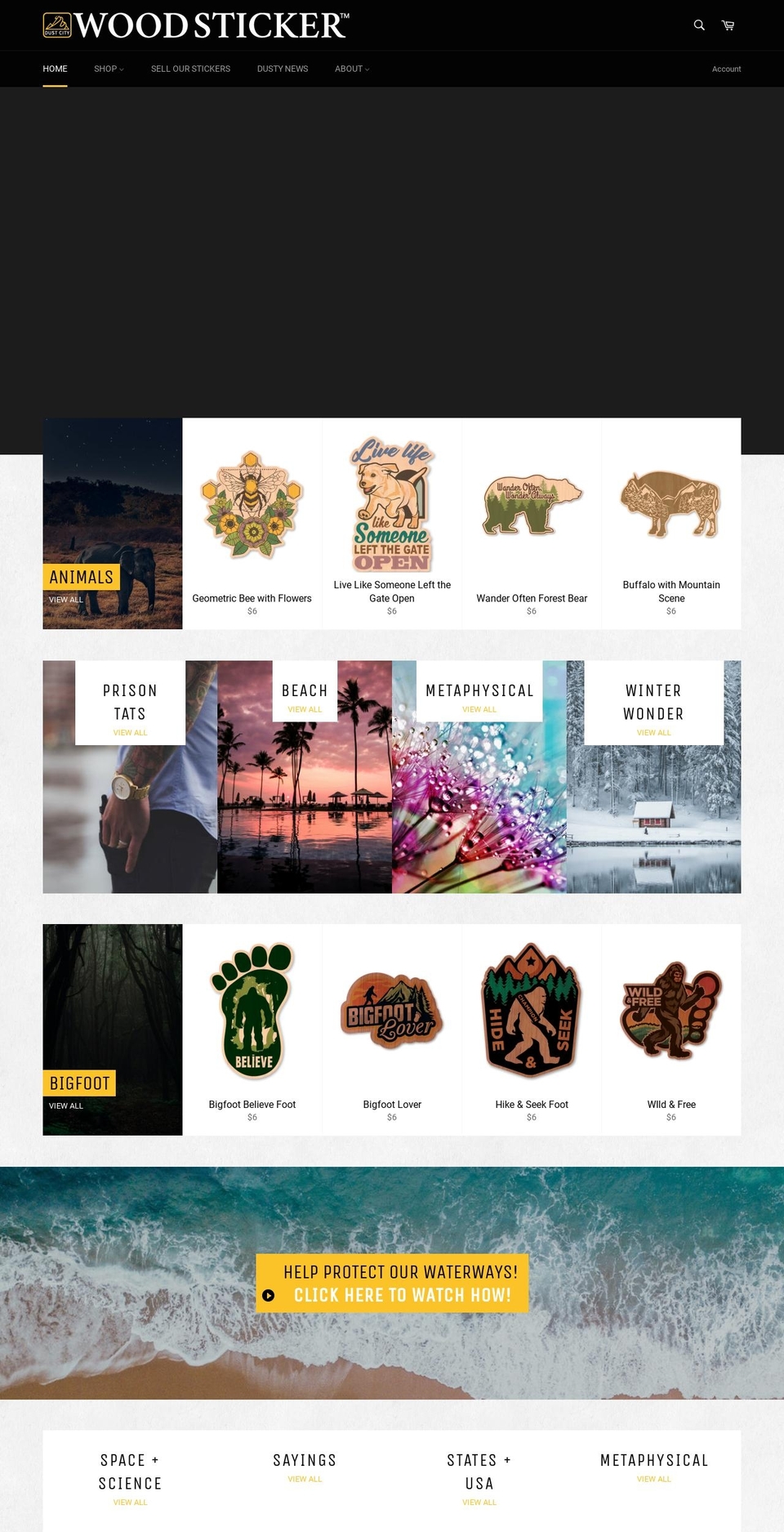 woodstickers.com shopify website screenshot