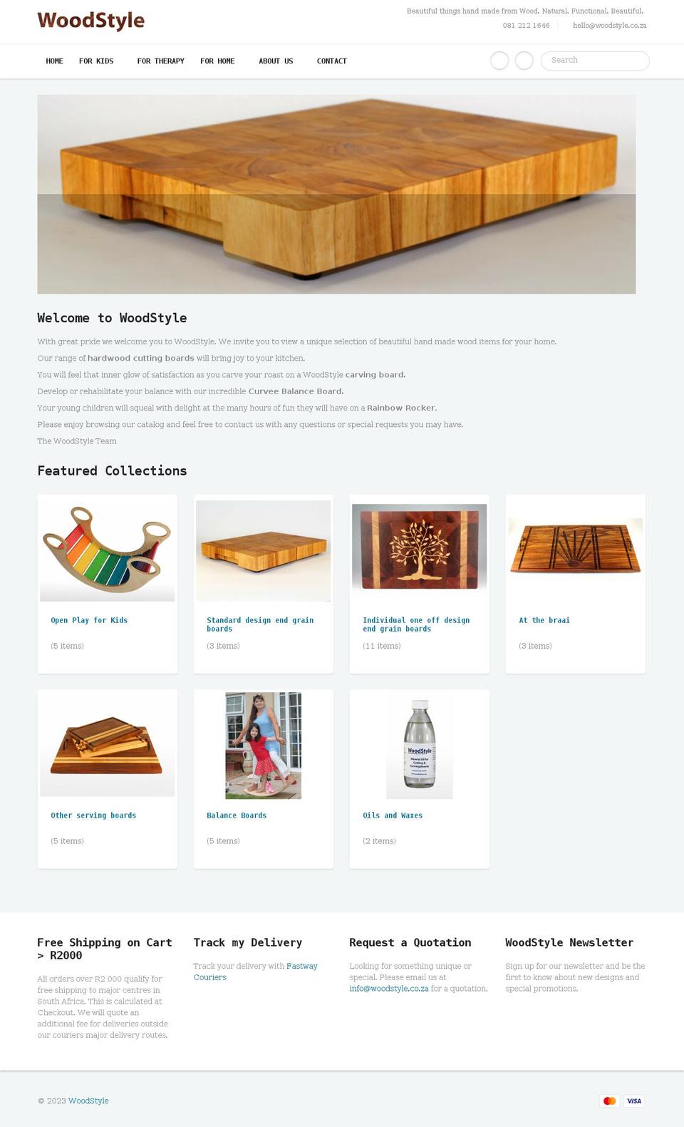 woodstyle.co.za shopify website screenshot