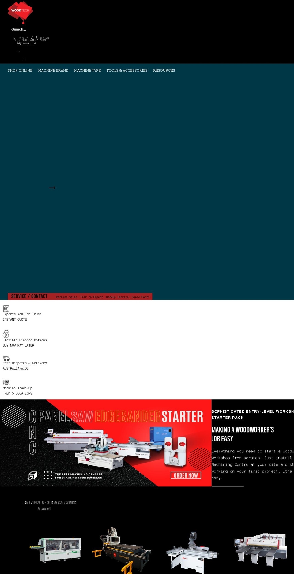 woodtech.com.au shopify website screenshot