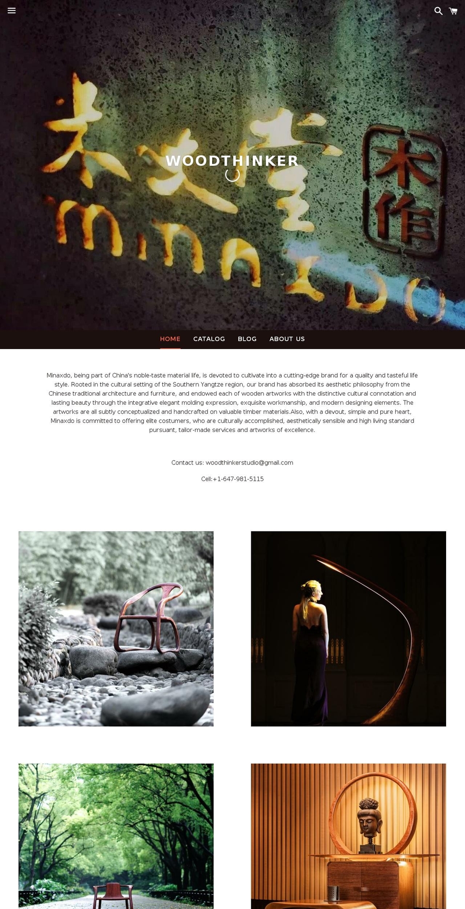 woodthinker.com shopify website screenshot