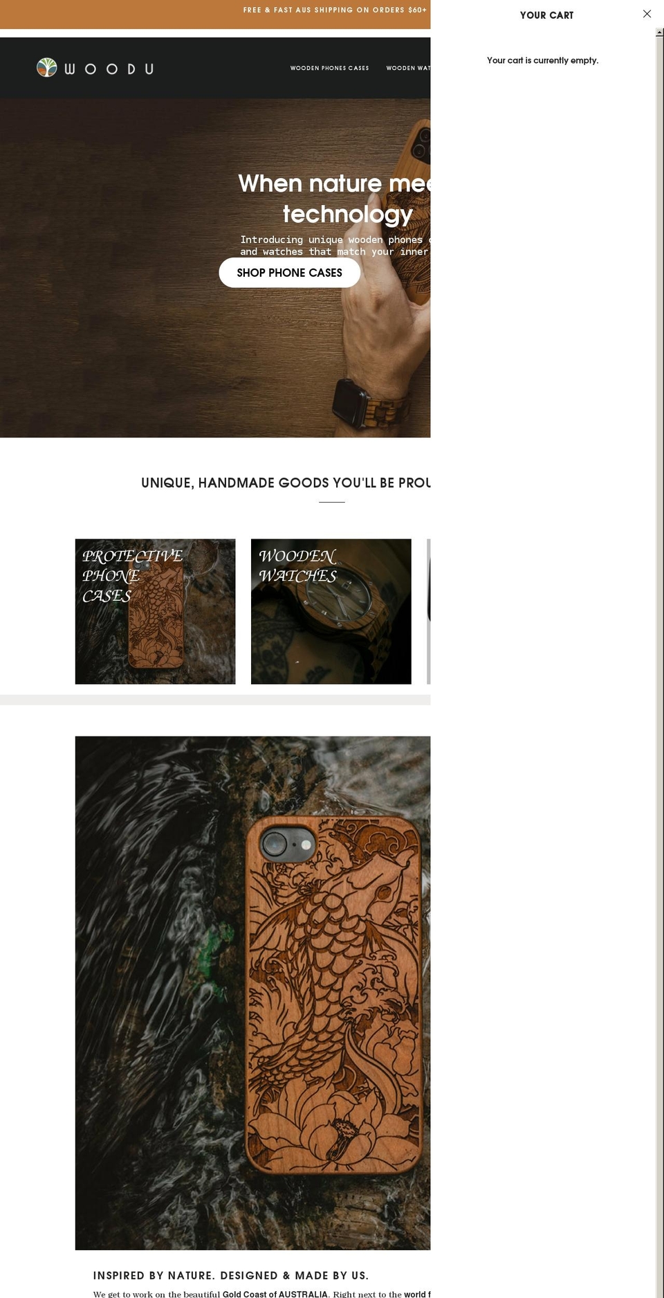 woodu.com.au shopify website screenshot