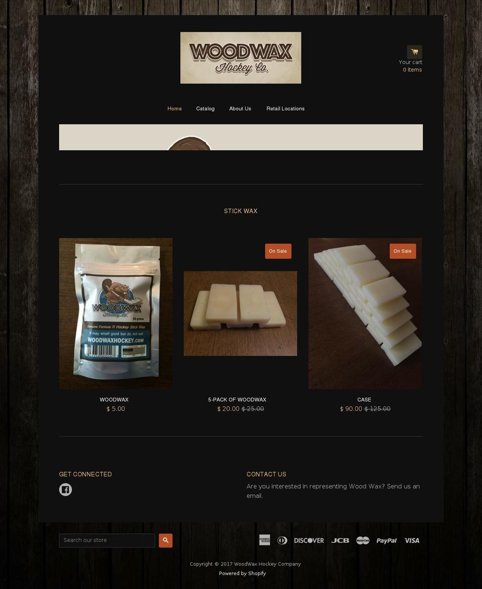 woodwaxhockey.com shopify website screenshot