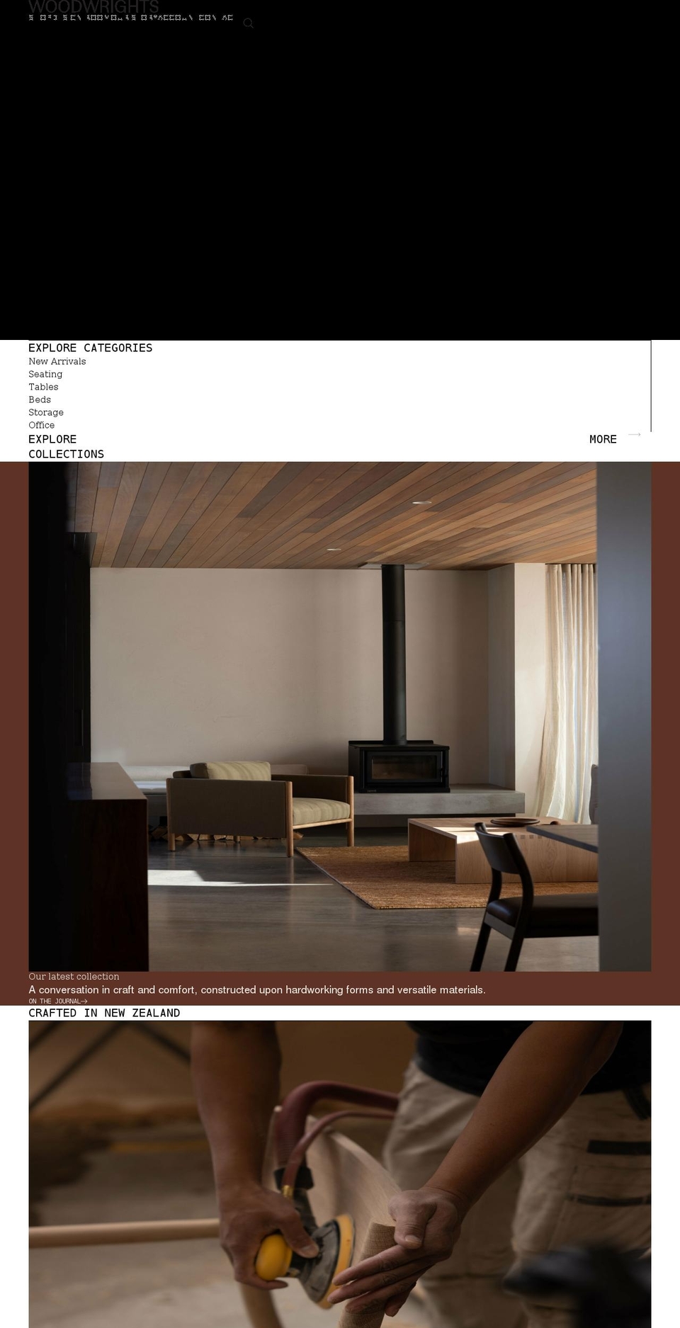 woodwrights.co.nz shopify website screenshot