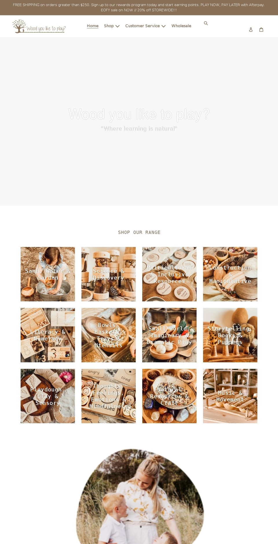 woodyouliketoplay.com.au shopify website screenshot