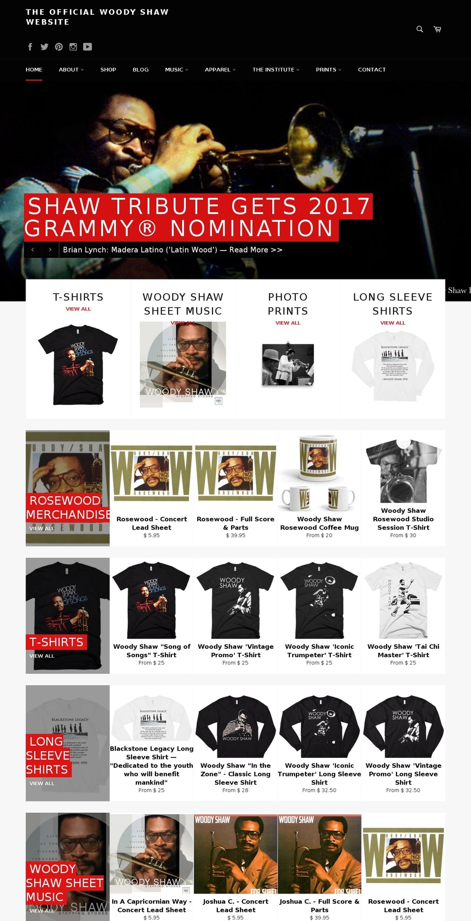 woodyshaw.com shopify website screenshot