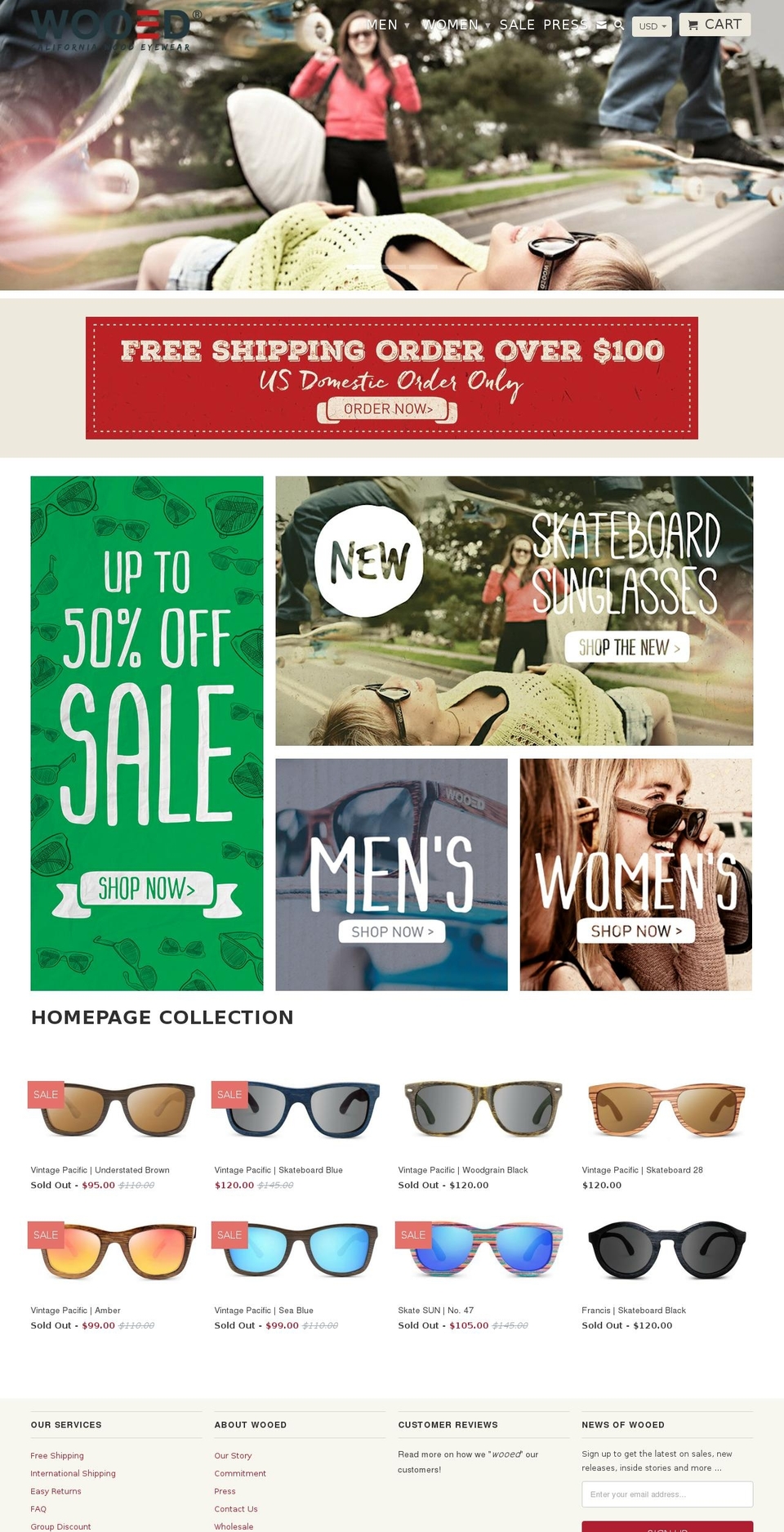 wooedbywood.com shopify website screenshot