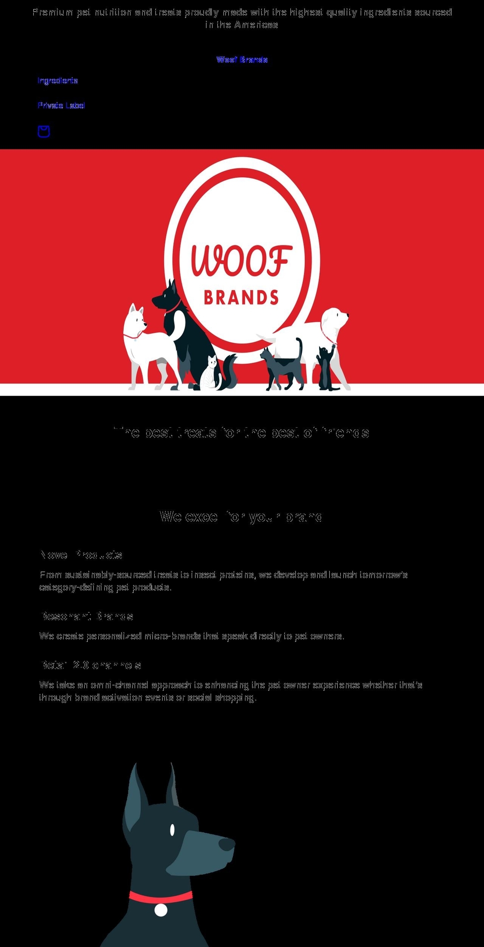 woofbrands.com shopify website screenshot