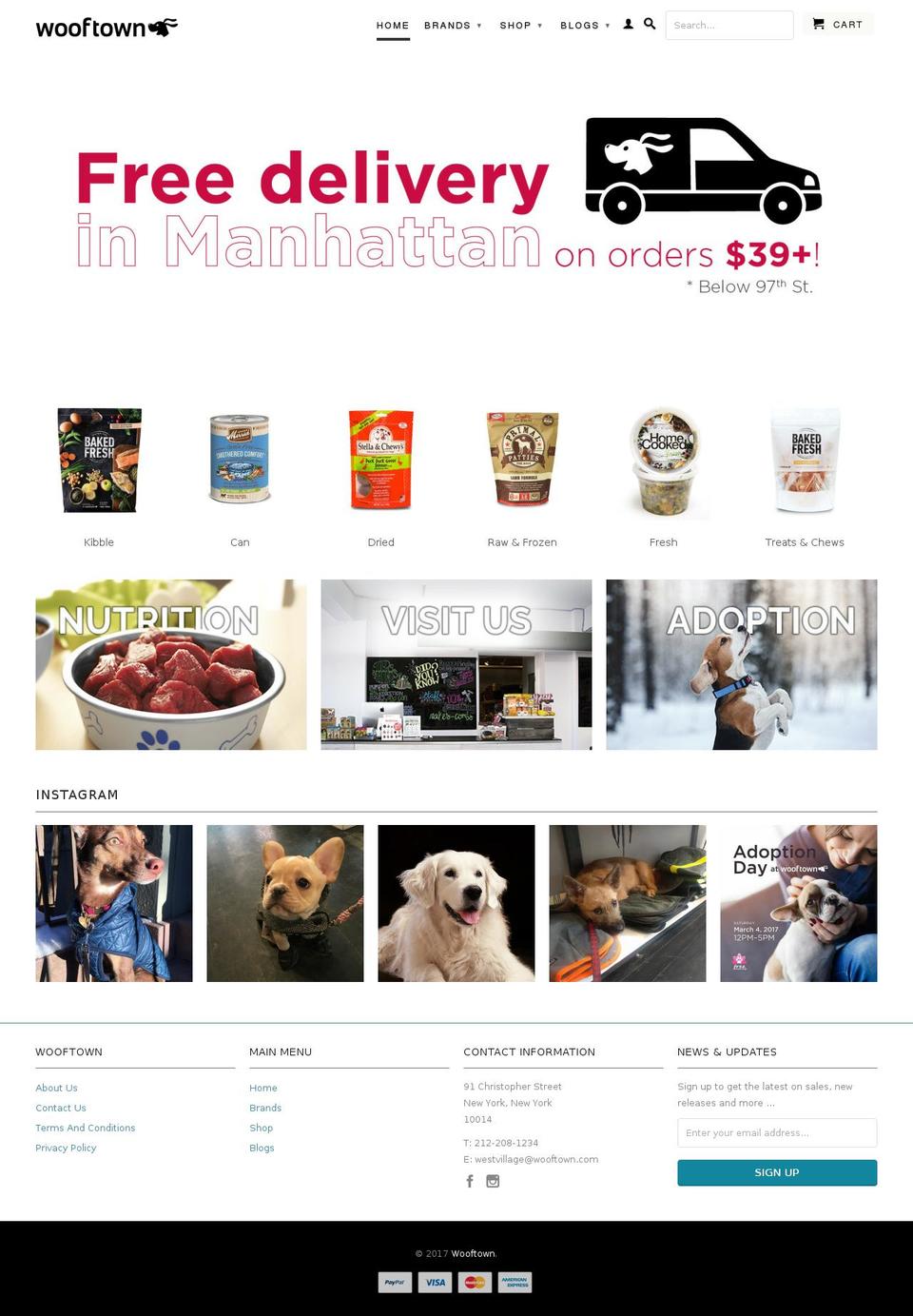 wooftown.com shopify website screenshot