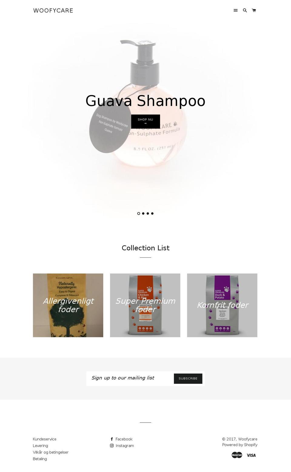 woofycare.com shopify website screenshot