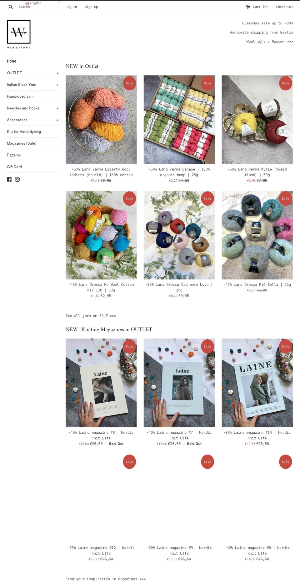 wool-right.com shopify website screenshot